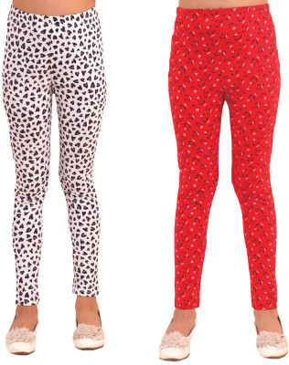 Kids Cave Legging For Girls(Multicolor Pack of 2)