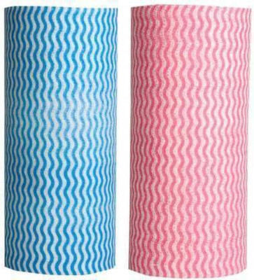 R N TRADERS Quality Kitchen Reusable Super Absorbent Cleaning Wipes Towel Roll - Pack of 2 Rolls (160 Pulls)(1 Ply, 80 Sheets)