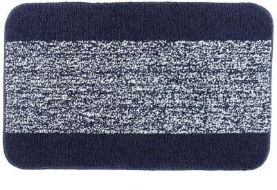 MAA HOME CONCEPT Microfiber, Cotton Bathroom Mat(Blue, Medium)