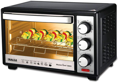 Inalsa 19-Litre MasterChef 19 BKR OTG-1300W, Motorised Rotisserie & Temperature Selection|6 Stage Heat Selection|Powder Coated Finish Oven Toaster…