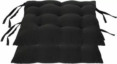 FAJAL COTTON UDHYOG LUXUARY 18*2 Microfibre Solid Cushion Pack of 2(Black)