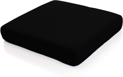 PUMPUM Memory Foam Chair Pad Memory Foam Solid Chair Pad Pack of 1(Black)