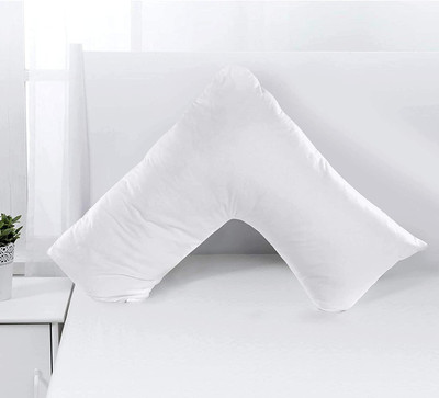 PUMPUM Pregnancy Pillow Polyester Fibre Solid Orthopaedic Pillow Pack of 1(White)