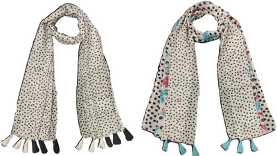 STYLESTORY Printed Chiffon Women Scarf, Stole, Fancy Scarf