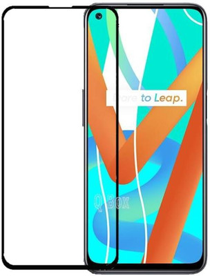 Q Box Edge To Edge Tempered Glass for Realme V13(Pack of 1)