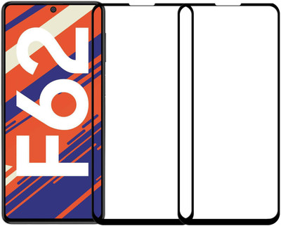 Karpine Edge To Edge Tempered Glass for Samsung Galaxy F62(Pack of 2)