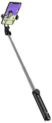 Wanzhow Bluetooth Selfie Stick(Black, Remote Included)