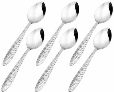 G-MTIN 6-Pc Baby Spoon Raindrop Stainless Steel Sugar Spoon Set(Pack of 6)