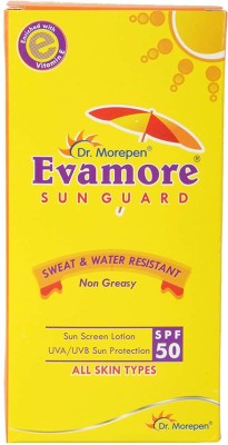 Dr. Morepen Sunscreen - SPF 50 PA++ Evamore Sun Guard SPF-50 PA++ 1x100ml (Pack of 1)(100 ml)