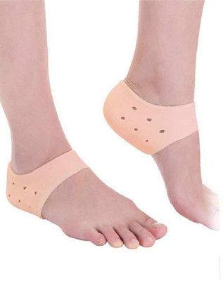 CareHut Heel Socks Silicon Gel Pad Heel,Anti Heel Crack Heel Support(Beige)