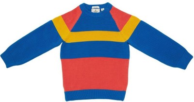 LASNAK Woven Round Neck Casual Boys Multicolor Sweater