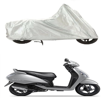 Bull Rider Waterproof Two Wheeler Cover for TVS(Jupiter, Silver)