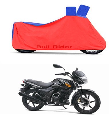 Bull Rider Waterproof Two Wheeler Cover for TVS(Flame DS 125, Red, Blue)