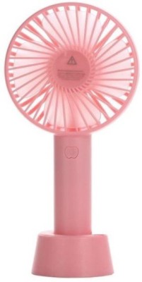 JAIN ELECTRONICS Portable Handheld hand Mini USB/Battery operated Adjustable High Speed Rechargeable Fan SS2 for Home, Travel, Bedroom, Car & Office with Stand and Free Battery (Random Colour) Portable Handheld hand Mini USB/Battery operated Adjustable High Speed Rechargeable Fan SS2 for Home, Trave