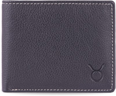 Hide horn Men Black Genuine Leather Wallet(5 Card Slots)