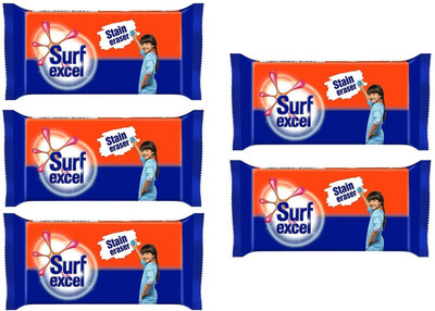 Surf excel Stain Remover (Pack of 05) Detergent Bar(250 g, Pack of 5)