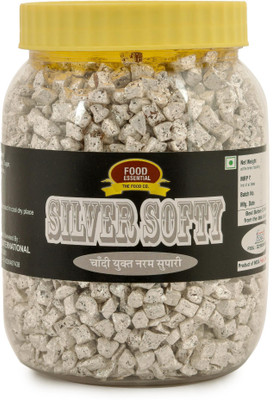 FOOD ESSENTIAL Silver Coated Soft Supari [Easy to Chew] Menthol Mouth Freshener(100 g)