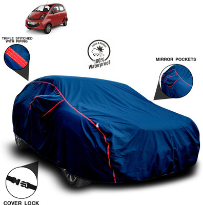 ANTHUB Car Cover For Tata Nano Genx (With Mirror Pockets)(Blue)
