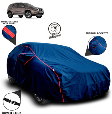 ANTHUB Car Cover For Nissan Terrano (With Mirror Pockets)(Blue)