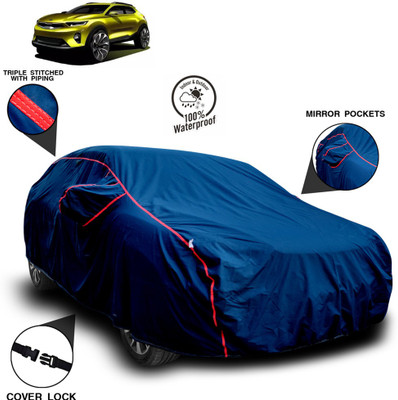 ANTHUB Car Cover For Kia QYI (With Mirror Pockets)(Blue)