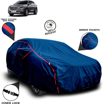 ANTHUB Car Cover For Hyundai Tucson (With Mirror Pockets)(Blue)