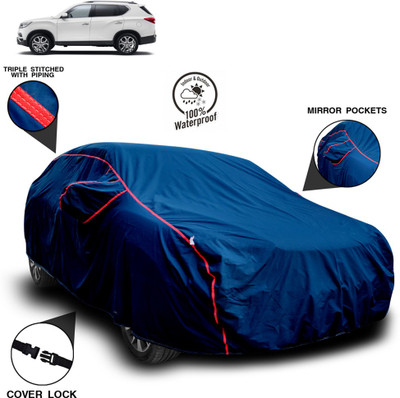 ANTHUB Car Cover For Mahindra XUV400 (With Mirror Pockets)(Blue)