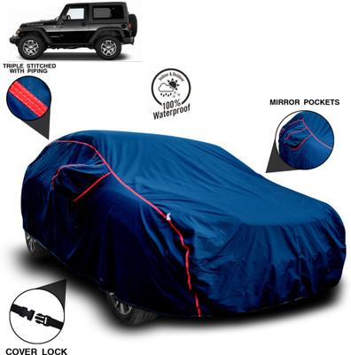 ANTHUB Car Cover For Mahindra Thar(Blue, Red)
