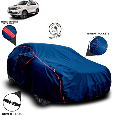 ANTHUB Car Cover For Toyota Fortuner Old (With Mirror Pockets)(Blue)