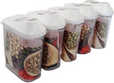 Iqra Handicraft Plastic Cereal Dispenser  - 750 ml(Pack of 6, Clear)