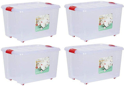 AK HUB Plastic Utility Container  - 25 L(Pack of 4, White)