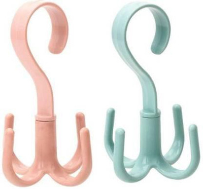 QUICKSHOP 360 Degree Rotating Tie and Belt Hanger Closet Organizer(Pack of 2) Closet Organizer