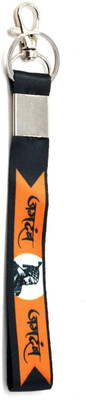 AFH Jagdamba Raje Shiv Chatrapati Black Locking Hook Key Ring Key Chain Key Chain