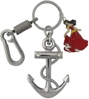 HANDSOME ISK Anchor With Rope And Nice Metallic Finishing with High Quality Looking Hook with Beautiful Red Cinderla style you can offer as a gift also used for car scuty bike or your home or office based Key Chain