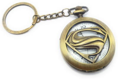 Key Era Super man Pocket Watch Antique Ghandhi Keychain Key Chain