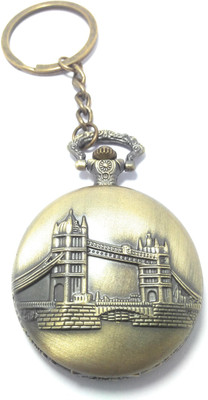 Key Era London Bridge Pocket Watch Antique Ghandhi Keychain Key Chain