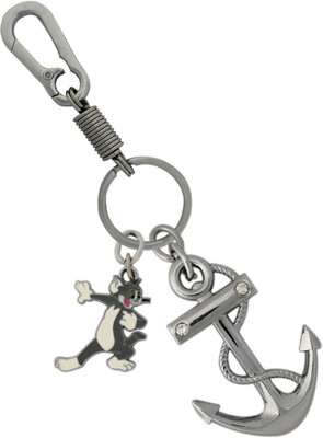 SHOKY LOOKS Beautiful Anchor with stone and Rope design with Best Quality Looking Lock Key chain and Tom Cat design also a design for gifting purpose also can use for home office car bike scuty or stylish Key Chain