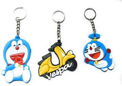 Lakhdatar Mall Kids Cartoon Soft Rubber Keychain Set of 3 Key Chain