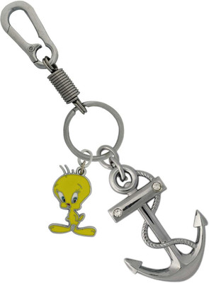SHOKY LOOKS Beautiful Anchor with stone and Rope design with Best Quality Looking Lock Key chain and Cute yellow tweety also a design for gifting purpose also can use for home office car bike scuty or stylish Key Chain
