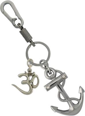 SHOKY LOOKS Beautiful Anchor with stone and Rope design with Best Quality Looking Lock Key chain and Indian OM also a design for gifting purpose also can use for home office car bike scuty or stylish Key Chain