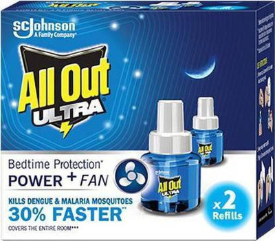 All Out Mosquito Refill Pack of 2 Mosquito Vaporiser Refill(2 x 22.5 ml)