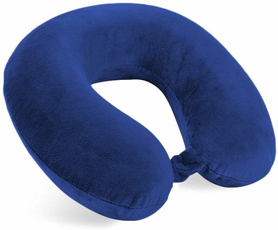 Kidsify Velvet Travel Neck Pillow for Flight Travel (Navy Blue) Neck Pillow(Navy Blue)