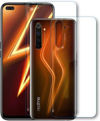 RAJFINCORP Front and Back Tempered Glass for Realme 6 Pro(Pack of 2)