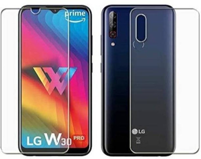 YORBON Front and Back Tempered Glass for LG W30 Pro(Pack of 2)