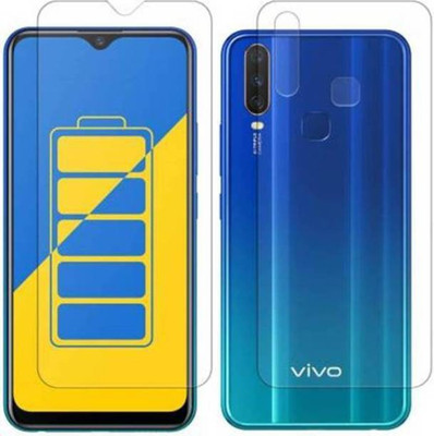 RAJFINCORP Front and Back Tempered Glass for VIVO Y15(Pack of 2)