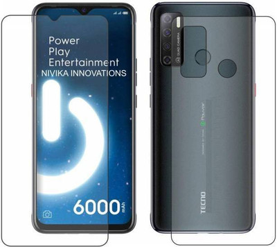 DEVOLD ENTERPRISES Front and Back Tempered Glass for TECNO Spark Power 2(Pack of 2)