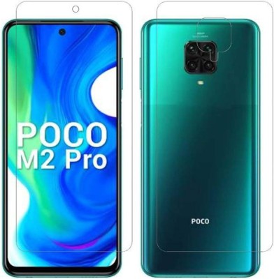 RAJFINCORP Front and Back Tempered Glass for Poco M2 Pro(Pack of 2)