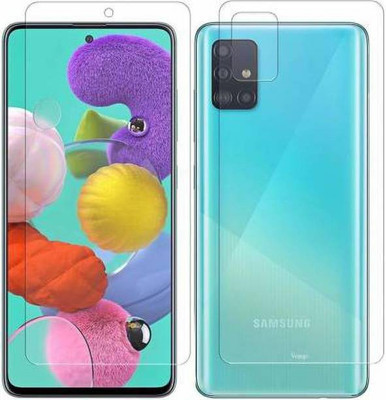 DEVOLD ENTERPRISES Front and Back Tempered Glass for Samsung Galaxy A51(Pack of 2)