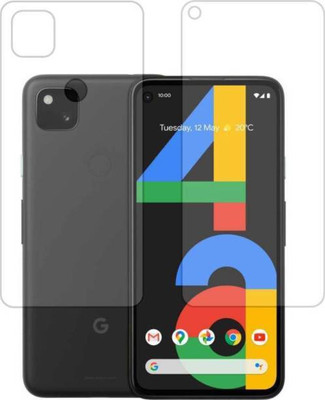 SOMAENTERPRISES Front and Back Tempered Glass for Google Pixel 4a(Pack of 2)