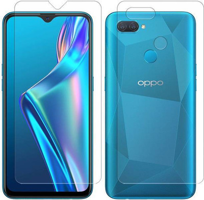 YORBON Front and Back Tempered Glass for Oppo A12(Pack of 2)