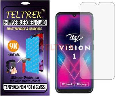 TELTREK Tempered Glass Guard for ITEL VISION 1 (Flexible, Unbreakable)(Pack of 1)